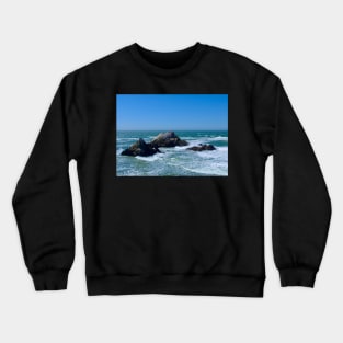 Ocean Waves with Rocks Crewneck Sweatshirt